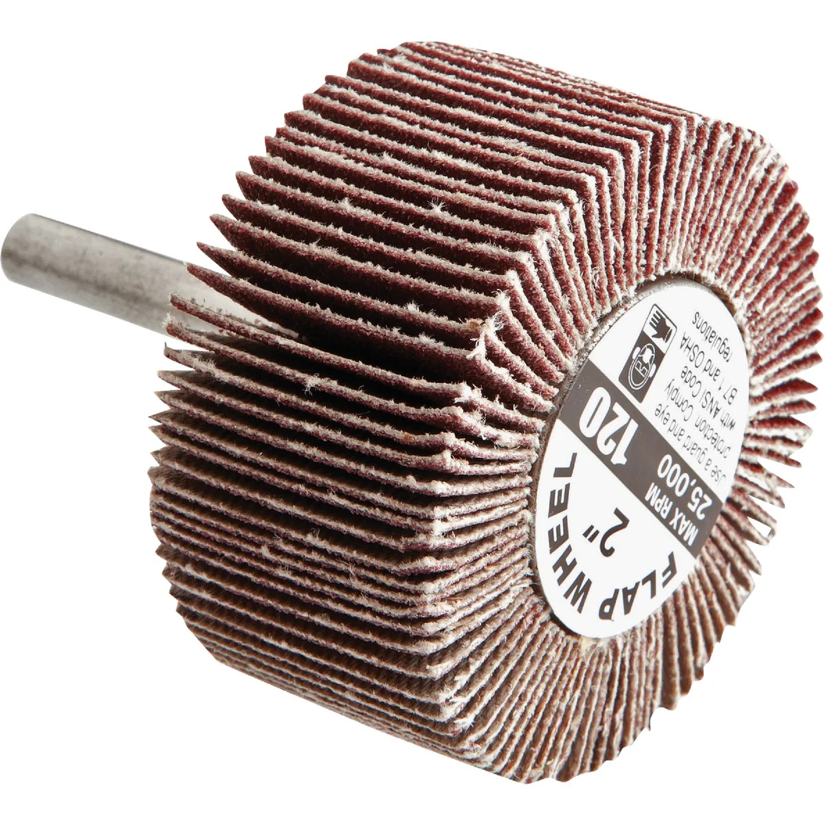 Classic Forney 2 In. x 1 4 In. 120 Grit Shank Mounted Flap Sanding Wheel Selected