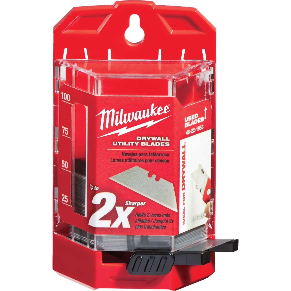 High-Quality Milwaukee Drywall 2-Point 2-3 8 In. Utility Knife Blade 50-Pack Selected