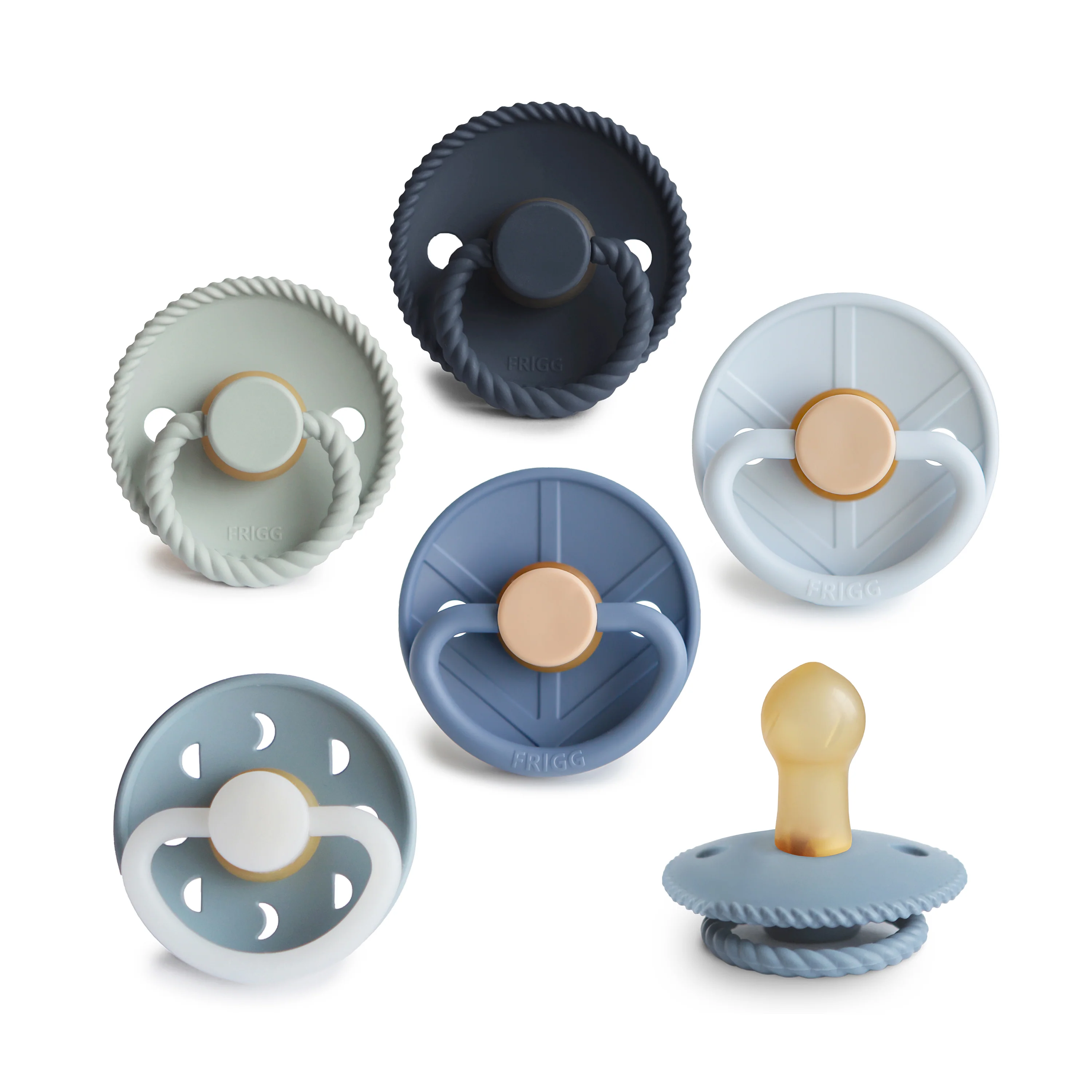 Versatile mushie FRIGG Natural Rubber Pacifier – BPA- 6-Pack Dependable