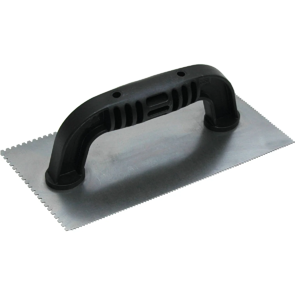 Optimized QLT 1 16 In. U-Notched 3 32 In. Flat V-Notched Trowel w Black Handle Trendy