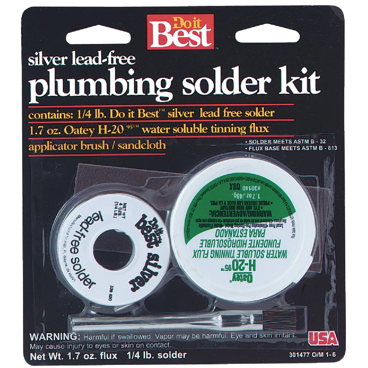 Casual Do it Silver Lead- 1 4 Lb. H-2095 Solder Kit Solid