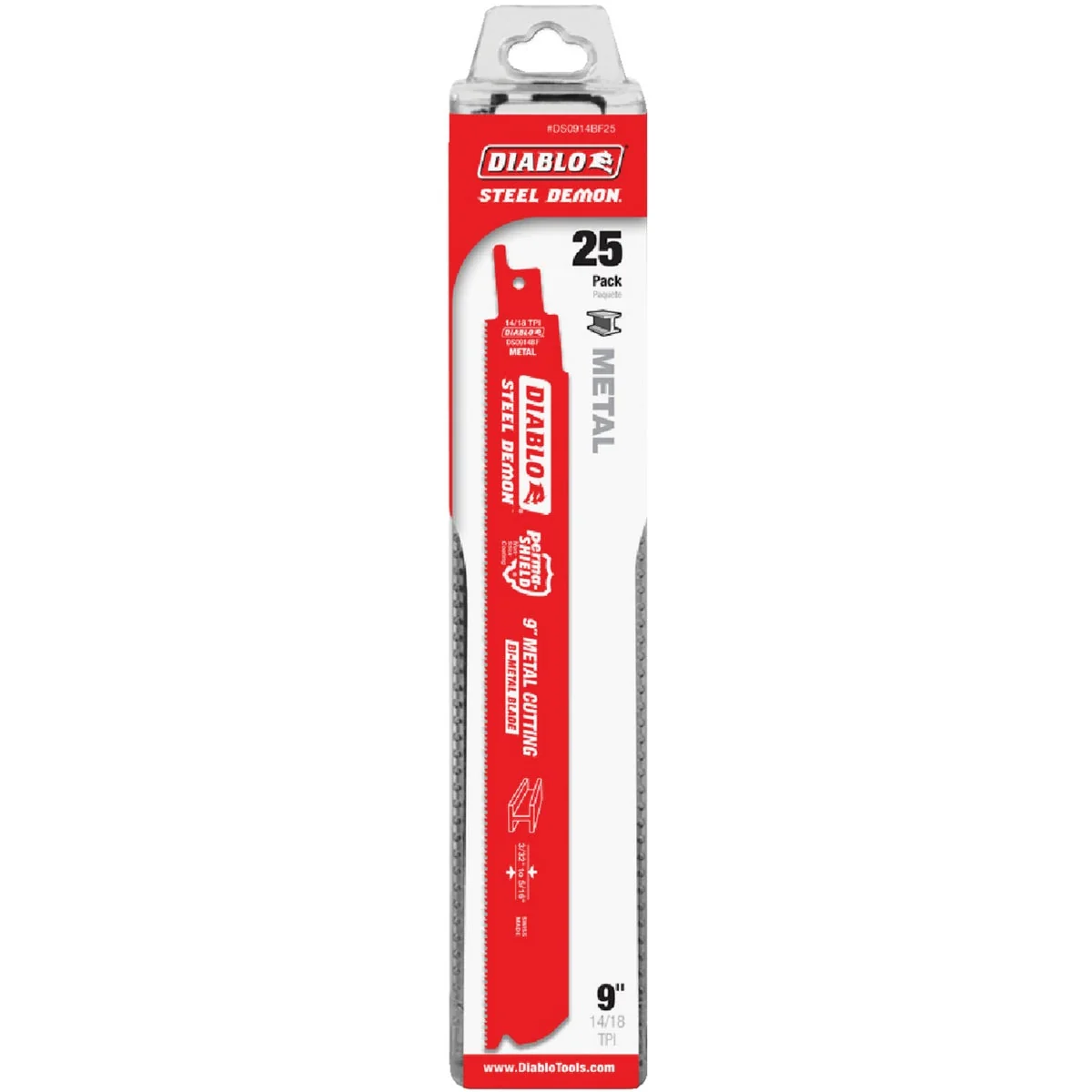 Durable Diablo Steel Demon 9 In. 14 18 TPI Medium Metal Reciprocating Saw Blade 25-Pack Superior