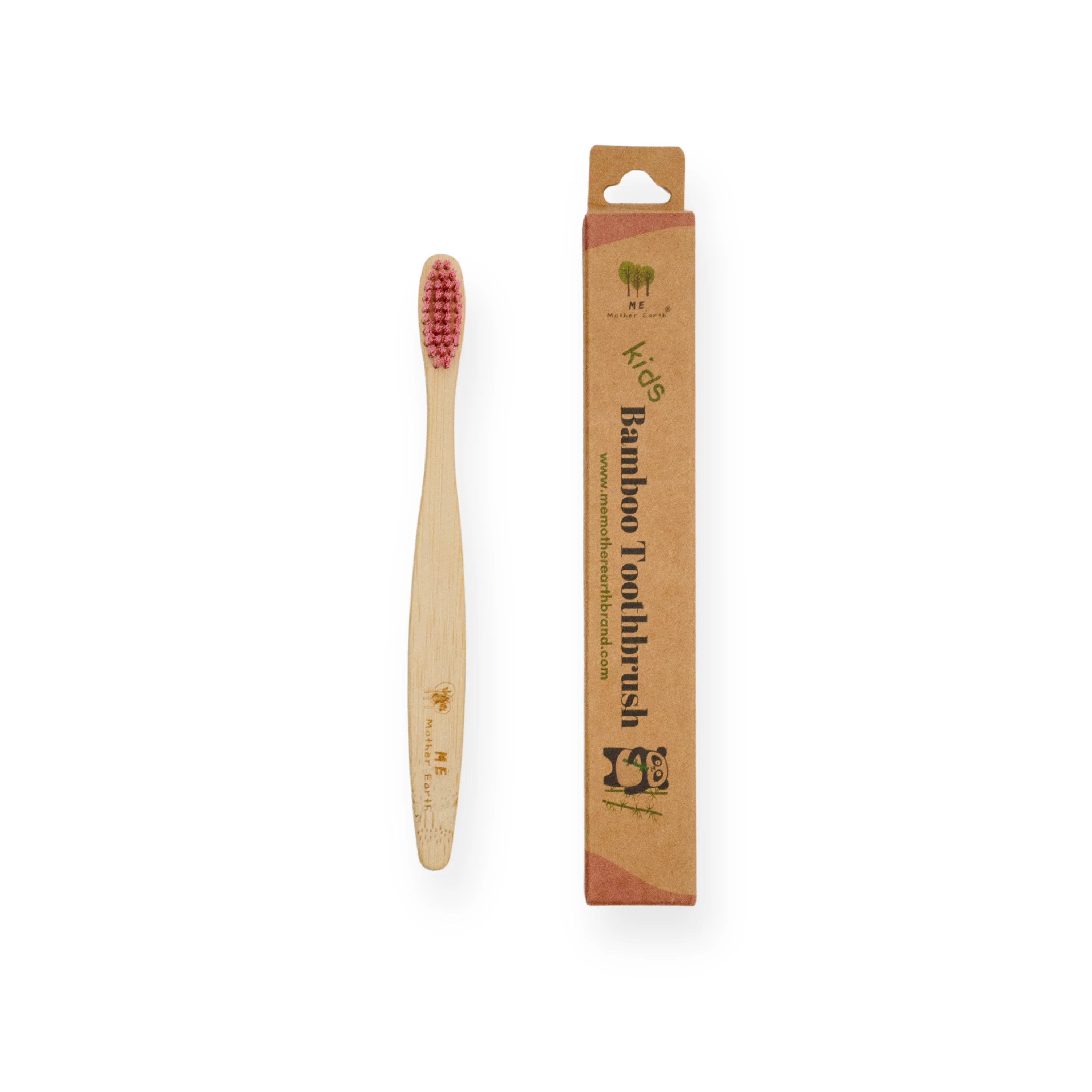Breathable Me Mother Earth Kids Bamboo Toothbrush with Castor Oil Bristles Natural