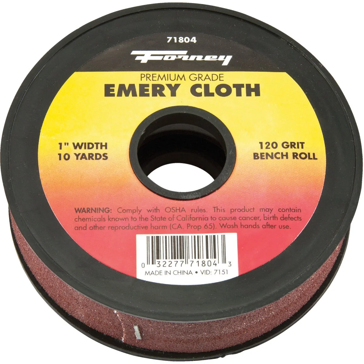 Specialty Forney 1 In. W. x 10 Yd. L. 120 Grit Premium Grade Emery Cloth Original
