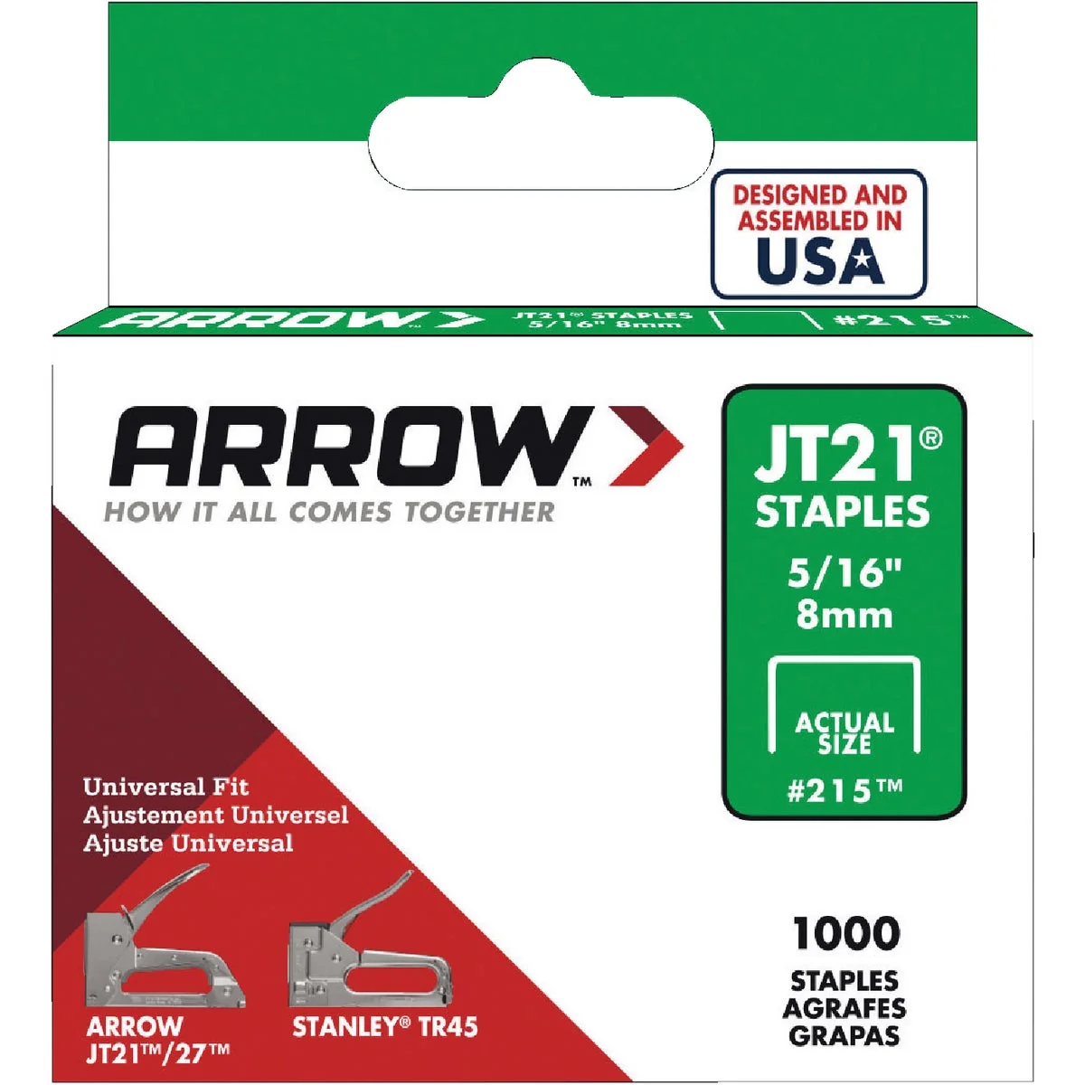 Recyclable Arrow JT21 Light Duty Staple 5 16 In. 1000-Pack Minimalist