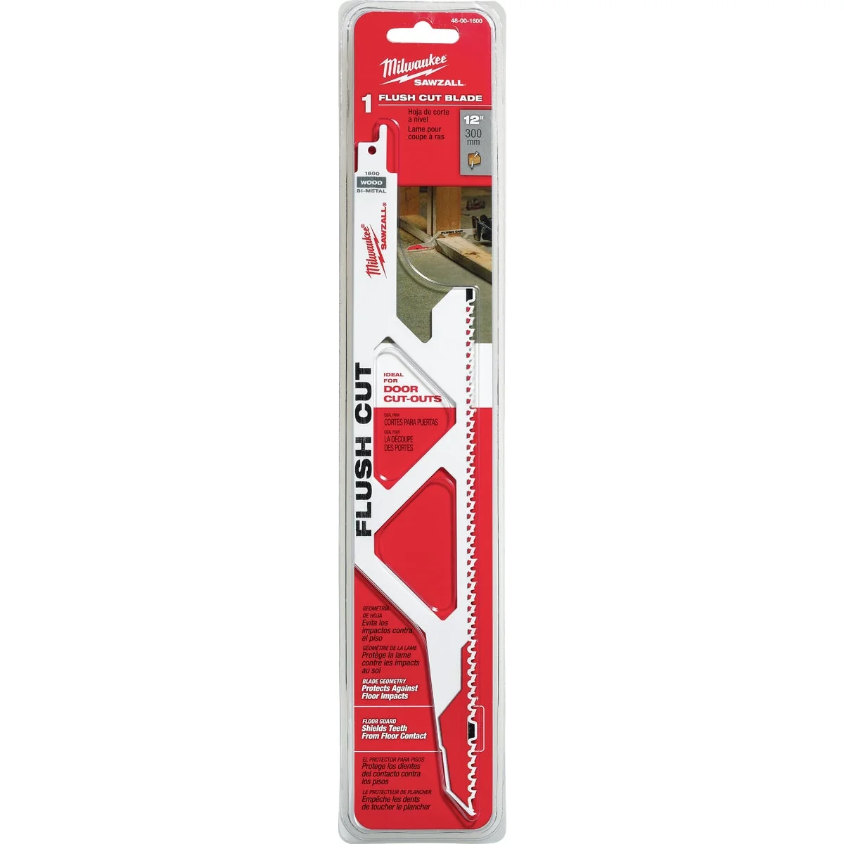 Smooth Milwaukee Sawzall 12 In. 5 TPI Wood Flush Cut Reciprocating Saw Blade Premium