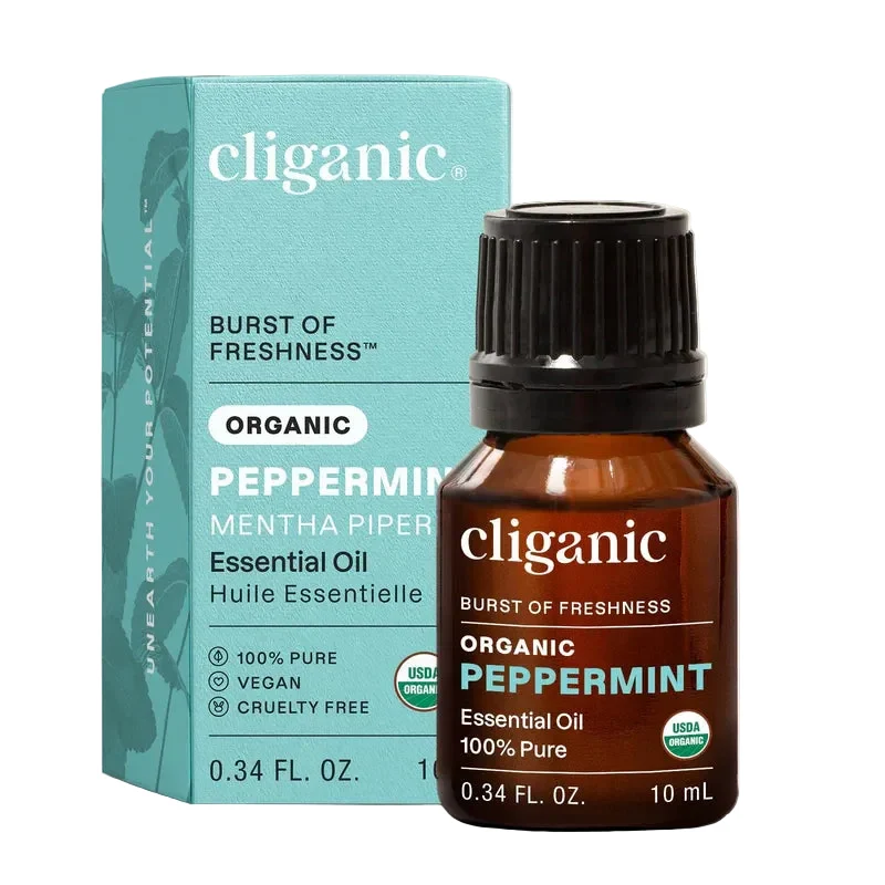 Fast Cliganic Organic Peppermint Essential Oil - Burst of Freshness Trendy