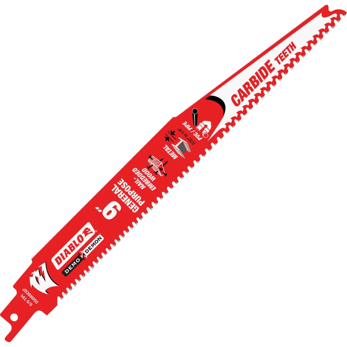 Innovative Diablo Demo Demon 9 In. 6 9 TPI Carbide General Purpose Reciprocating Saw Blade Minimalist