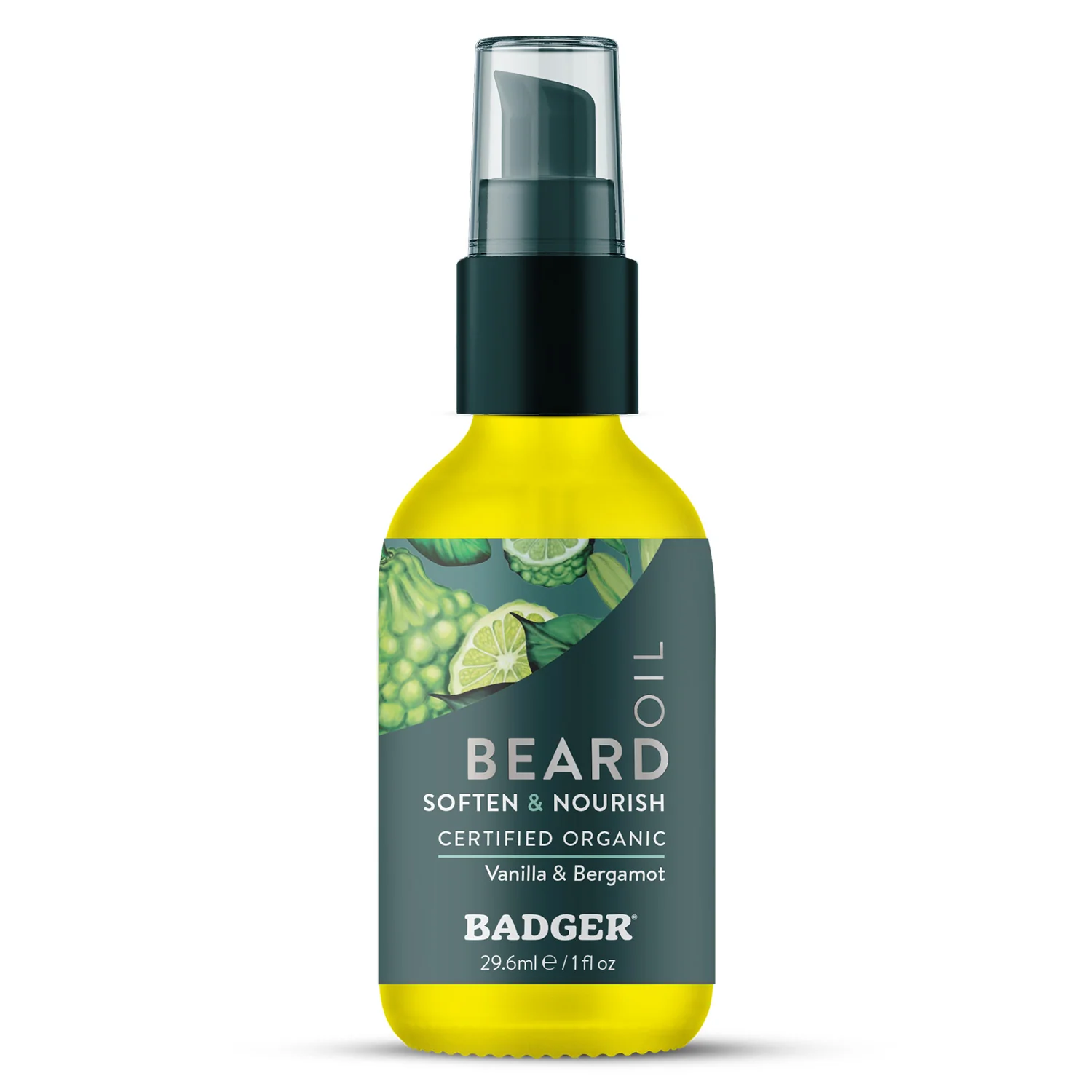 First-Class Badger Balm Organic Beard Oil - Soften Nourish Practical