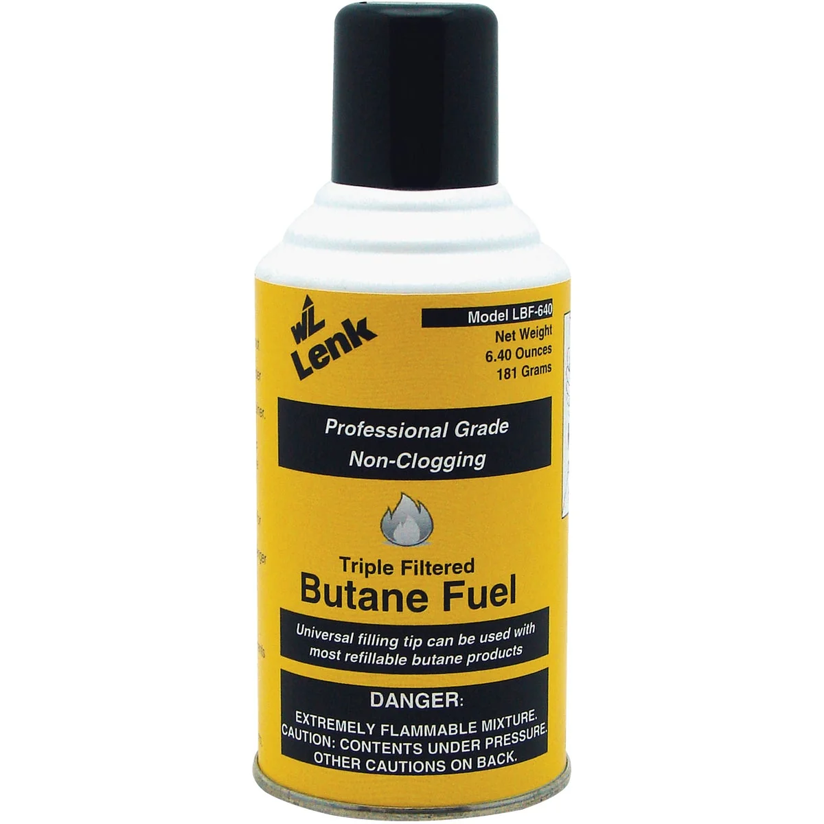 Flexible Wall Lenk 6.4 Oz. Professional Grade Butane Fuel Cylinder Long-Lasting