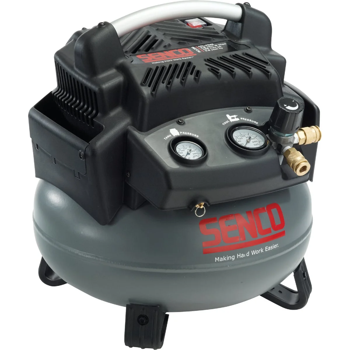 Soft Senco 6 Gal. Portable 150 psi Pancake Air Compressor Long-Lasting