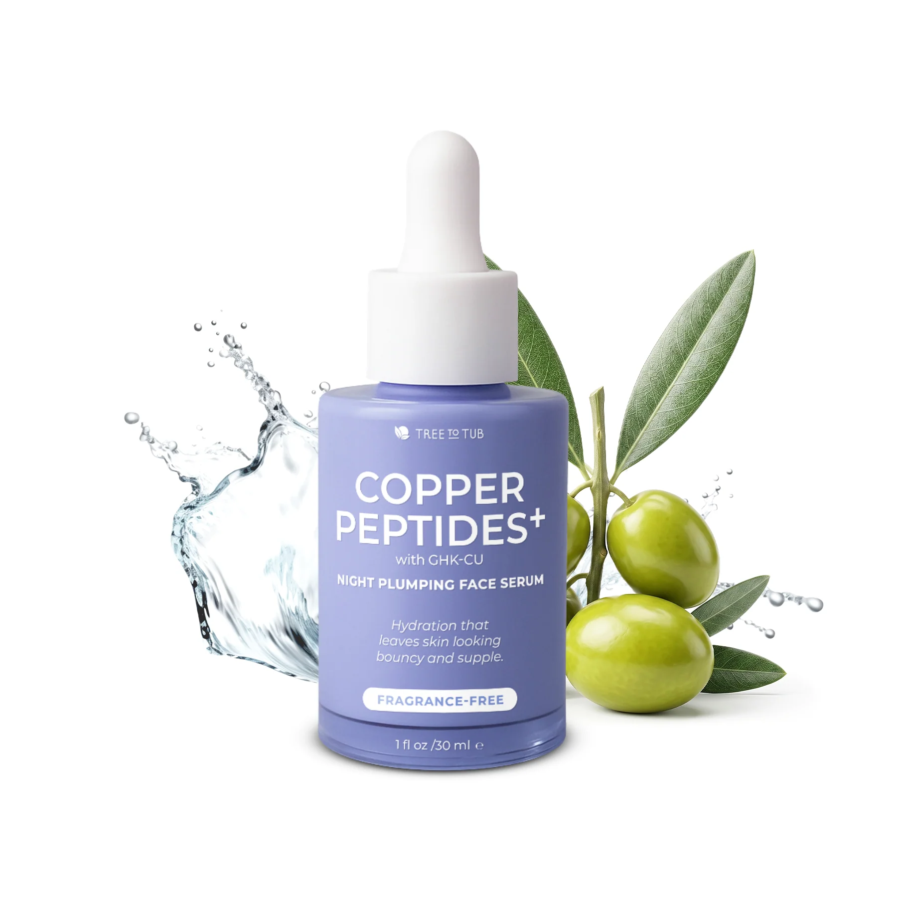 Efficient Tree To Tub Copper Peptides Face Serum with Multi-Peptides Triple Hyaluronic Acid Squalane – Lightweight Hydration First-Class