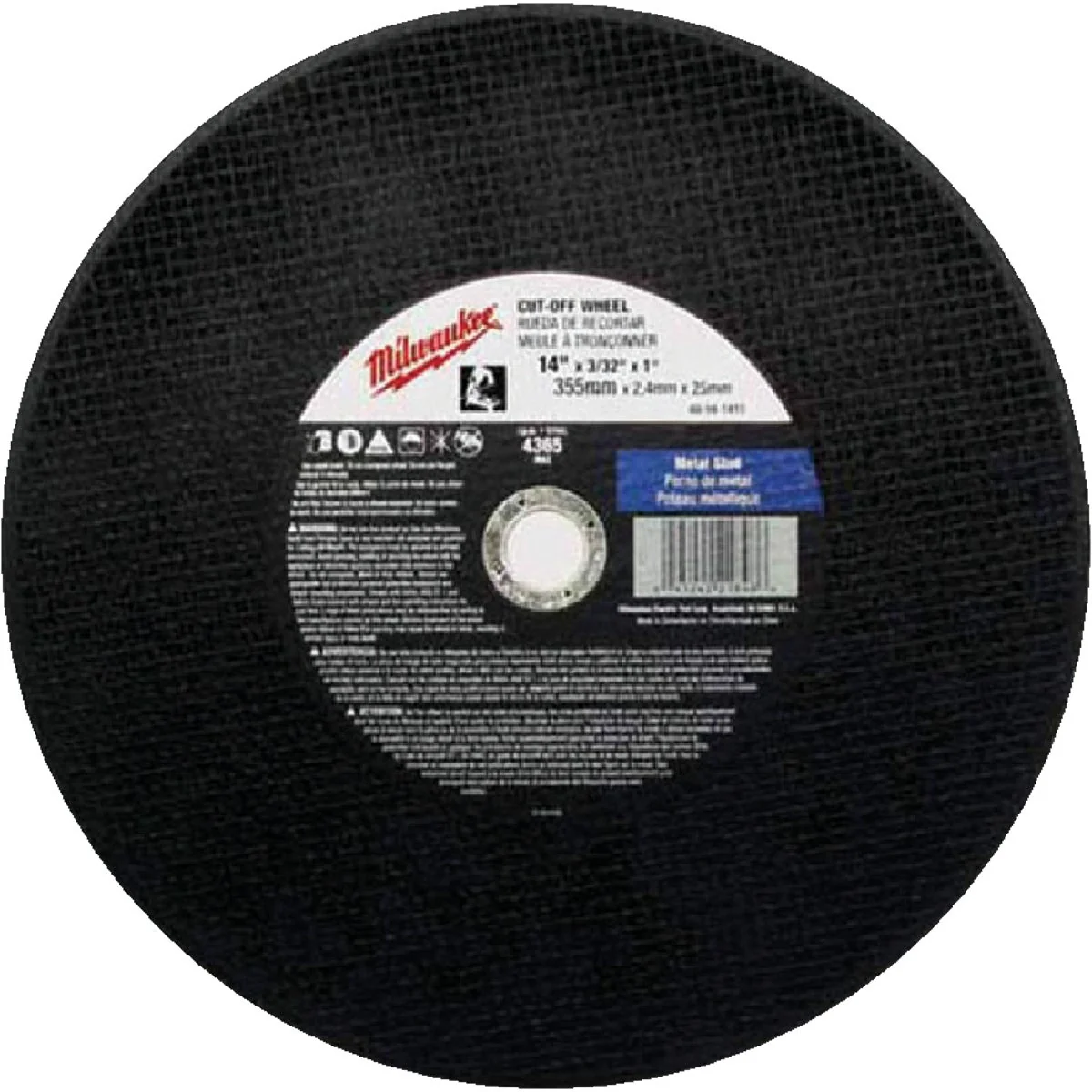 Artisan Milwaukee Type 1 14 In. x 3 32 In. x 1 In. Metal Cut-Off Wheel Green