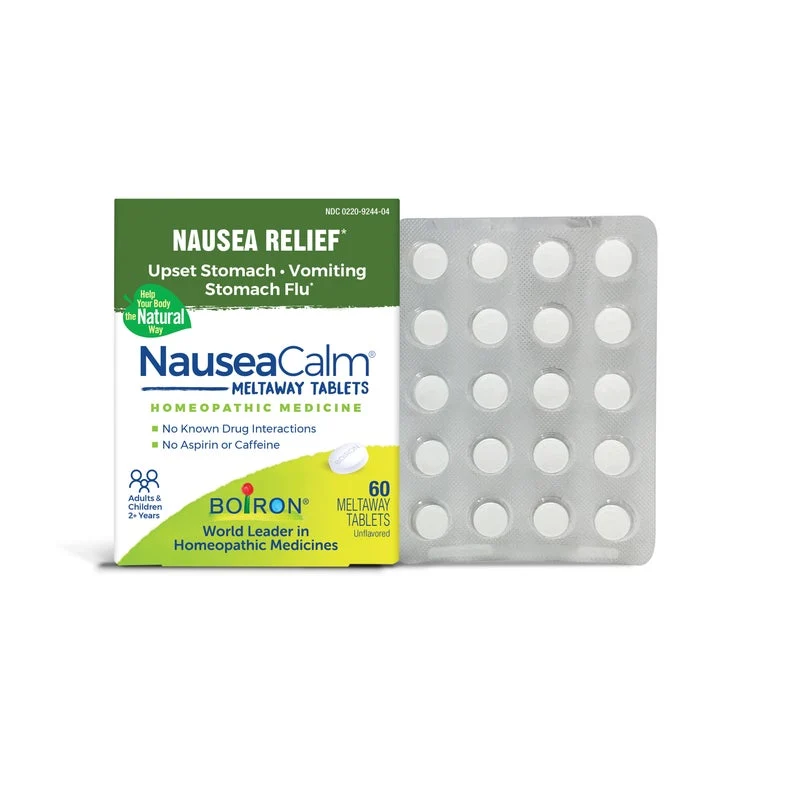 Traditional Boiron NauseaCalm Meltaway Tablets - Nausea Relief Smooth
