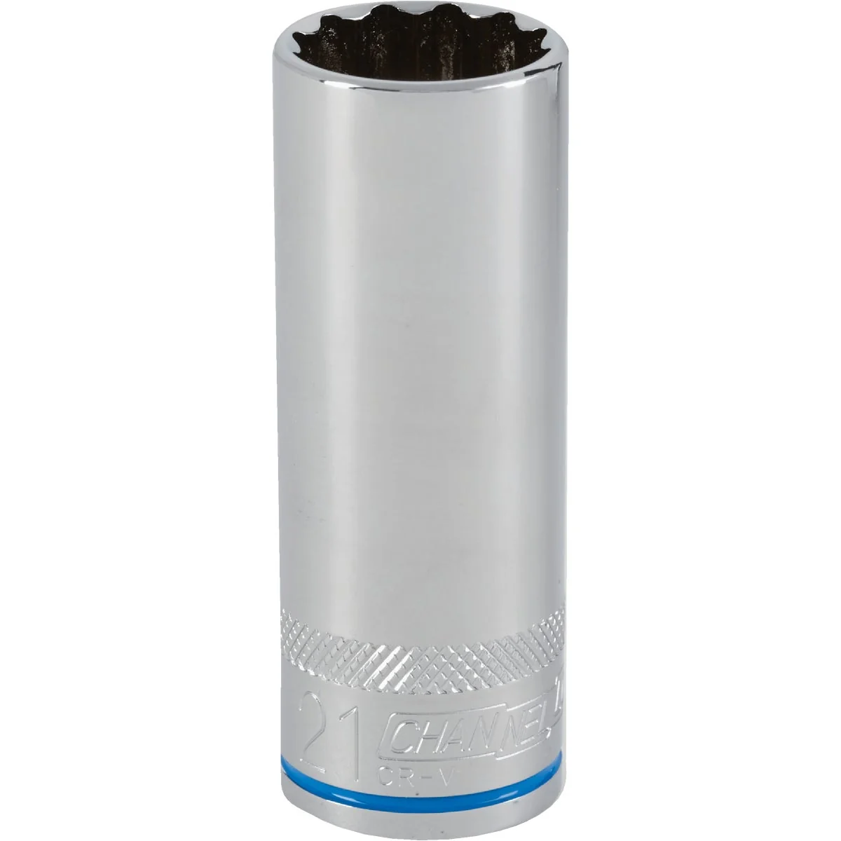 Natural Channellock 1 2 In. Drive 21 mm 12-Point Deep Metric Socket Detailed