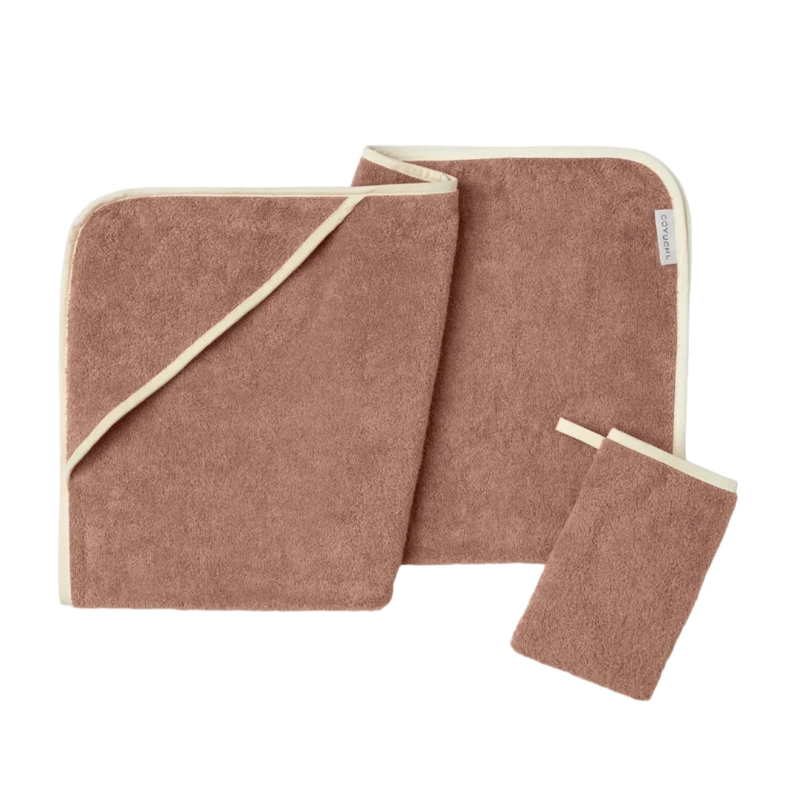 Exclusive Coyuchi Cloud Loom™ Organic Baby Hooded Towel and Bath Mitt Set Effective