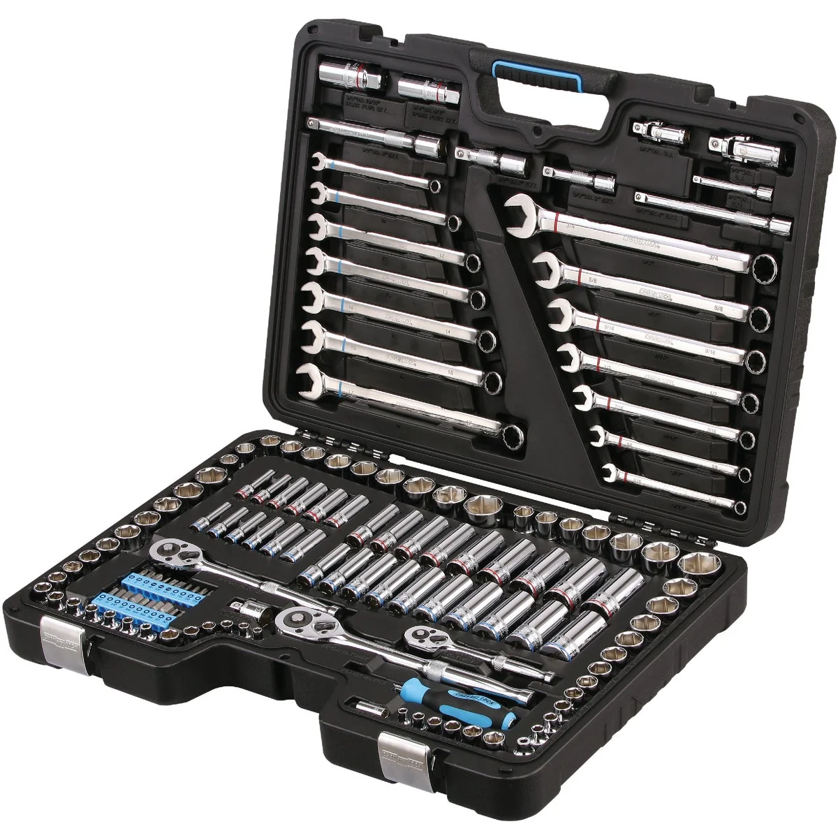 Fine Channellock Standard and Metric 6-Point Combination Ratchet Socket Set 139-Piece Organic
