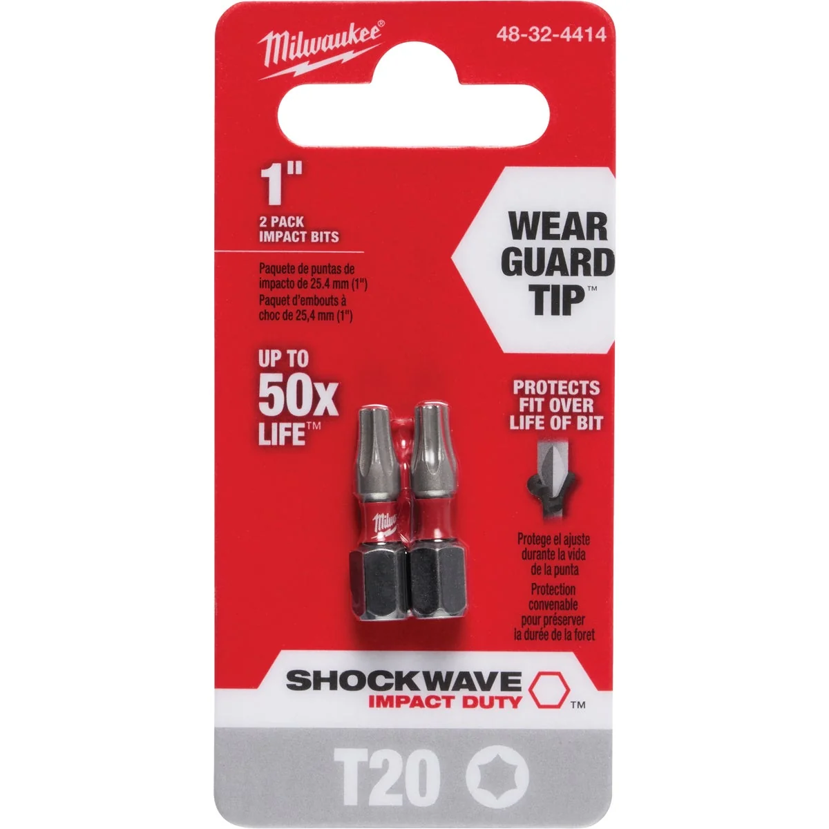 Optimized Milwaukee Shockwave T20 TORX 1 In. Insert Impact Screwdriver Bit 2-Pack Fast