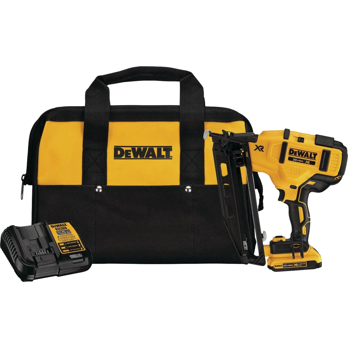 Luxury DeWalt 20 Volt MAX XR Lithium-Ion 16-Gauge 2-1 2 In. Angled Cordless Finish Nailer Kit Optimized