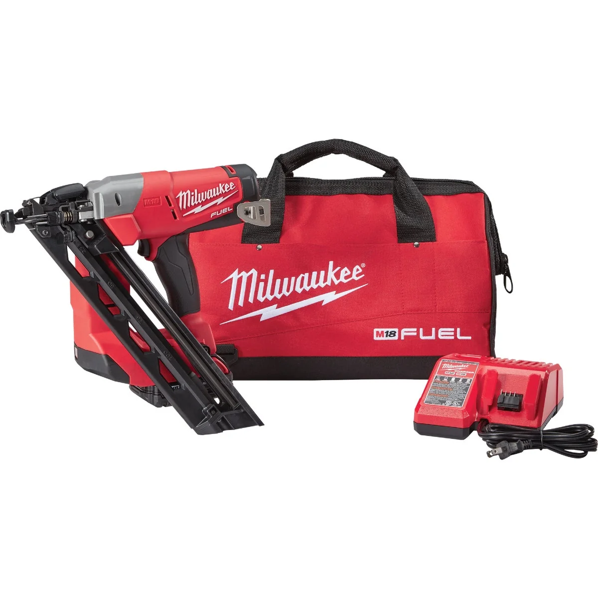 Next-Generation Milwaukee M18 FUEL 18 Volt Lithium-Ion Brushless 15-Gauge 2-1 2 In. Angled Cordless Finish Nailer Kit Premium Material