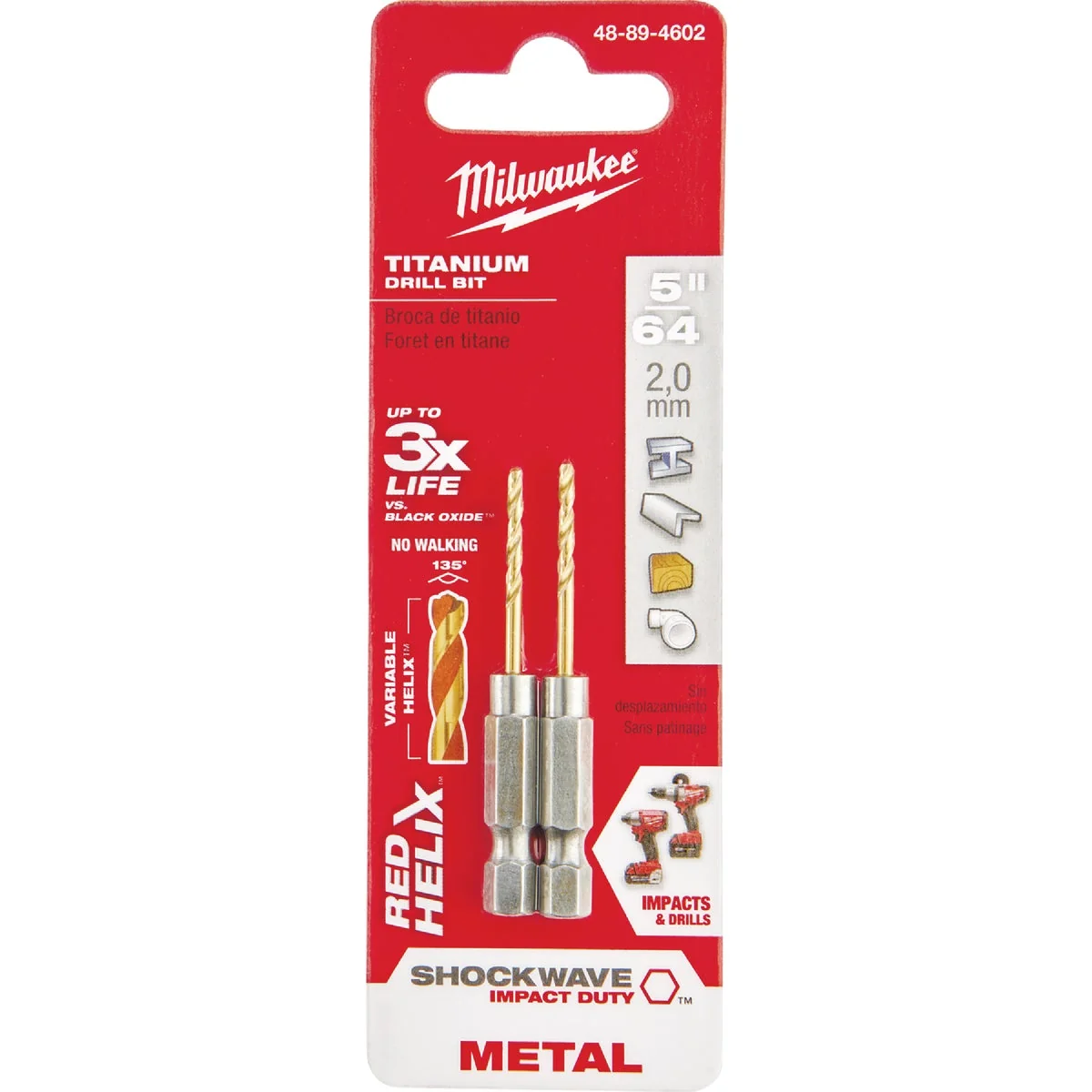 Exclusive Milwaukee Shockwave Impact Duty 5 64 In. Titanium Hex Shank Drill Bit Next-Generation