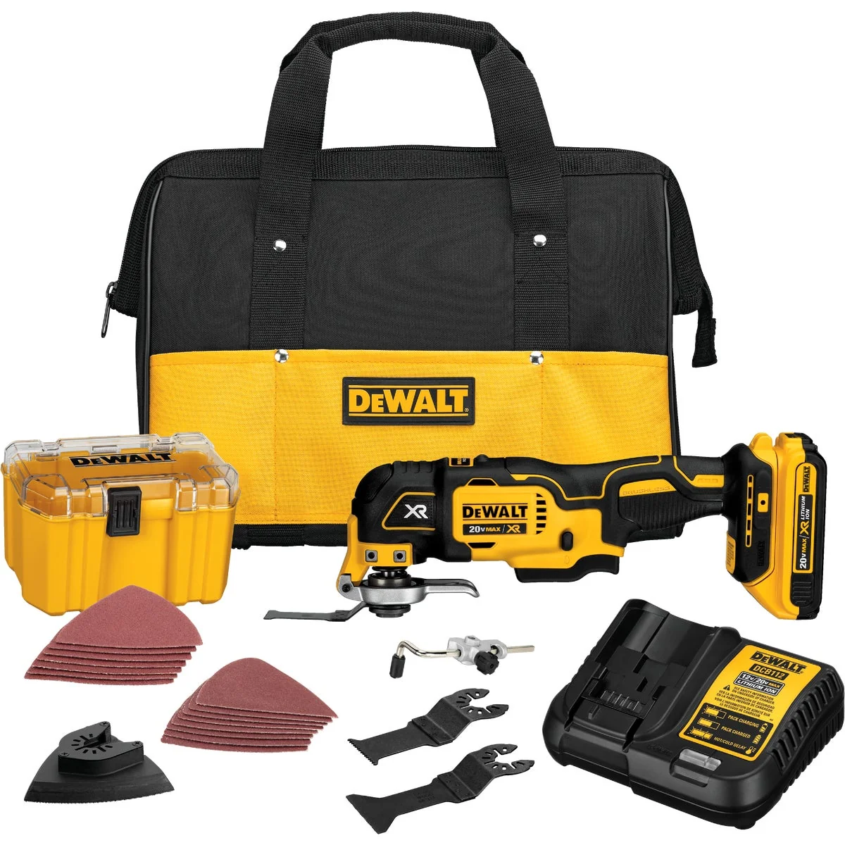 Detailed DeWalt 20 Volt MAX XR Lithium-Ion Brushless Cordless Oscillating Tool Kit Contemporary