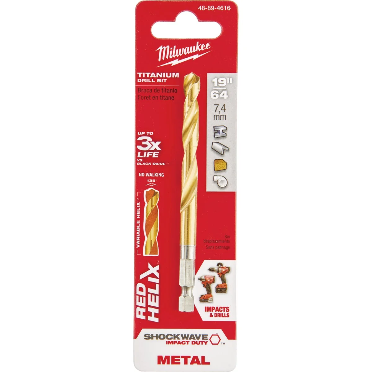 Convenient Milwaukee Shockwave Impact Duty 19 64 In. Titanium Hex Shank Drill Bit Reusable