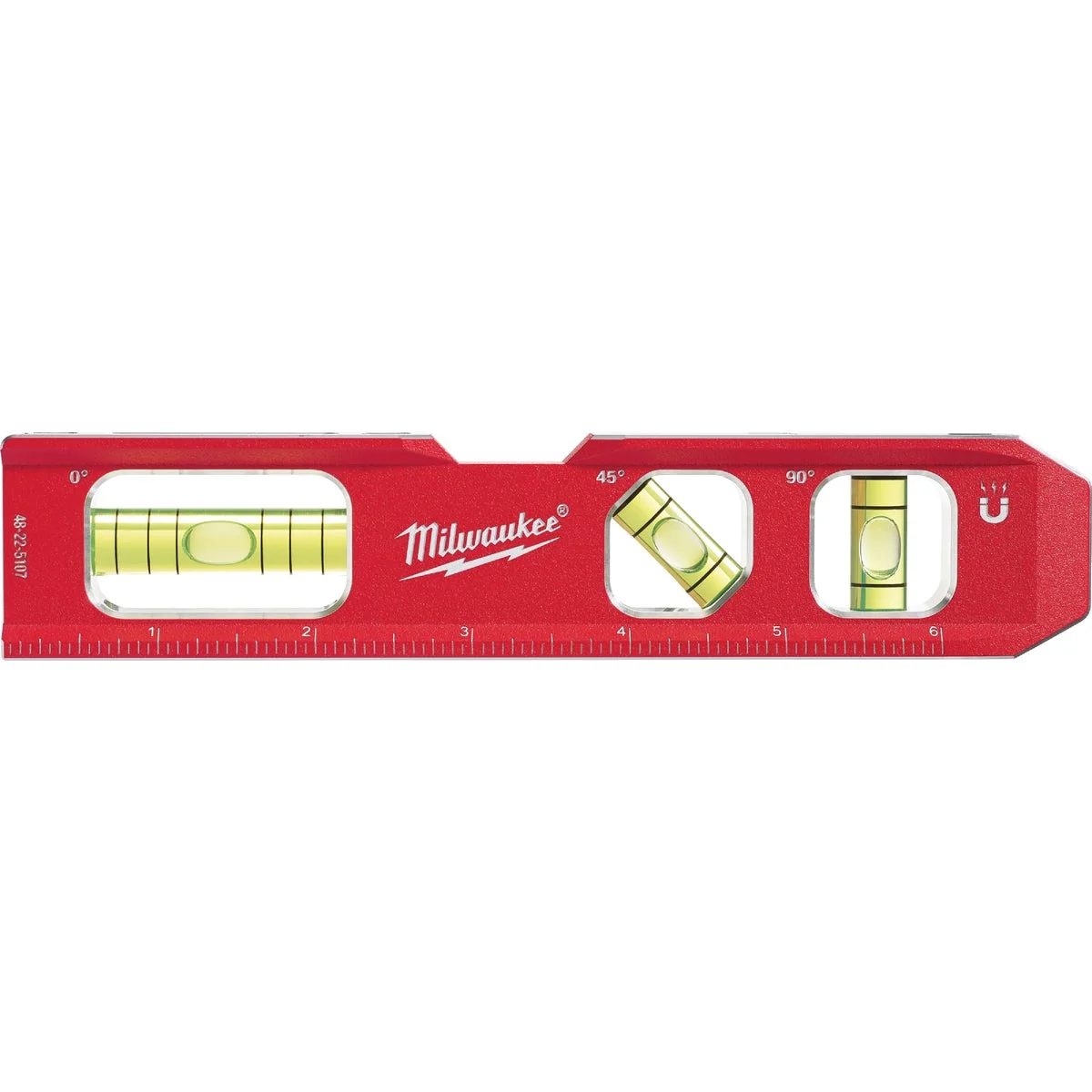 Sophisticated Milwaukee 7 In. Aluminum Magnetic Compact Billet Torpedo Level Lightweight