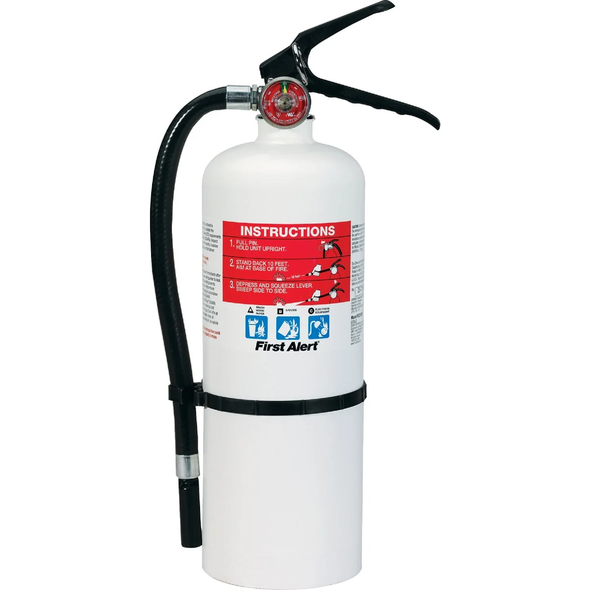 Efficient First Alert 2-A 10-B C Rechargeable Heavy-Duty Home Fire Extinguisher Soft