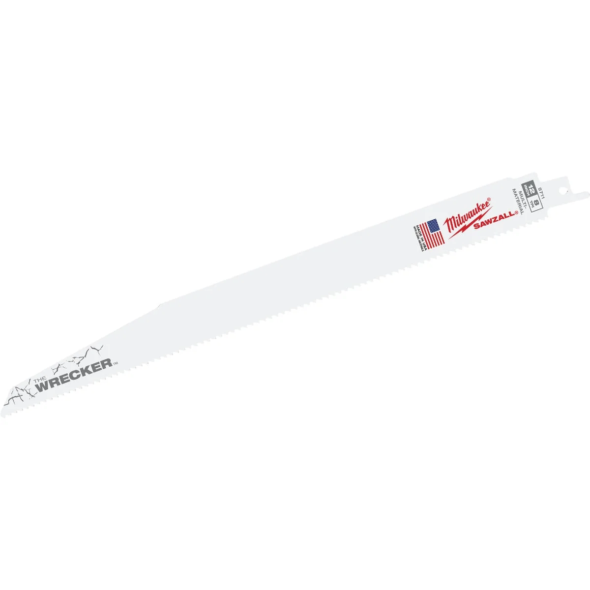 Powerful Milwaukee Sawzall THE WRECKER 12 In. 7 11 TPI Multi-Material Demolition Reciprocating Saw Blade 25-Pack Clean