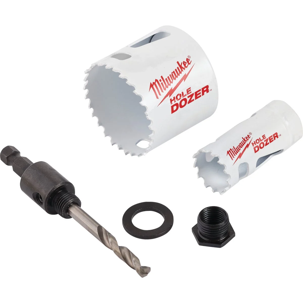 Premium Material Milwaukee HOLE DOZER Bi-Metal Door Lock Installation Hole Saw Set 4-Piece Carefully Designed