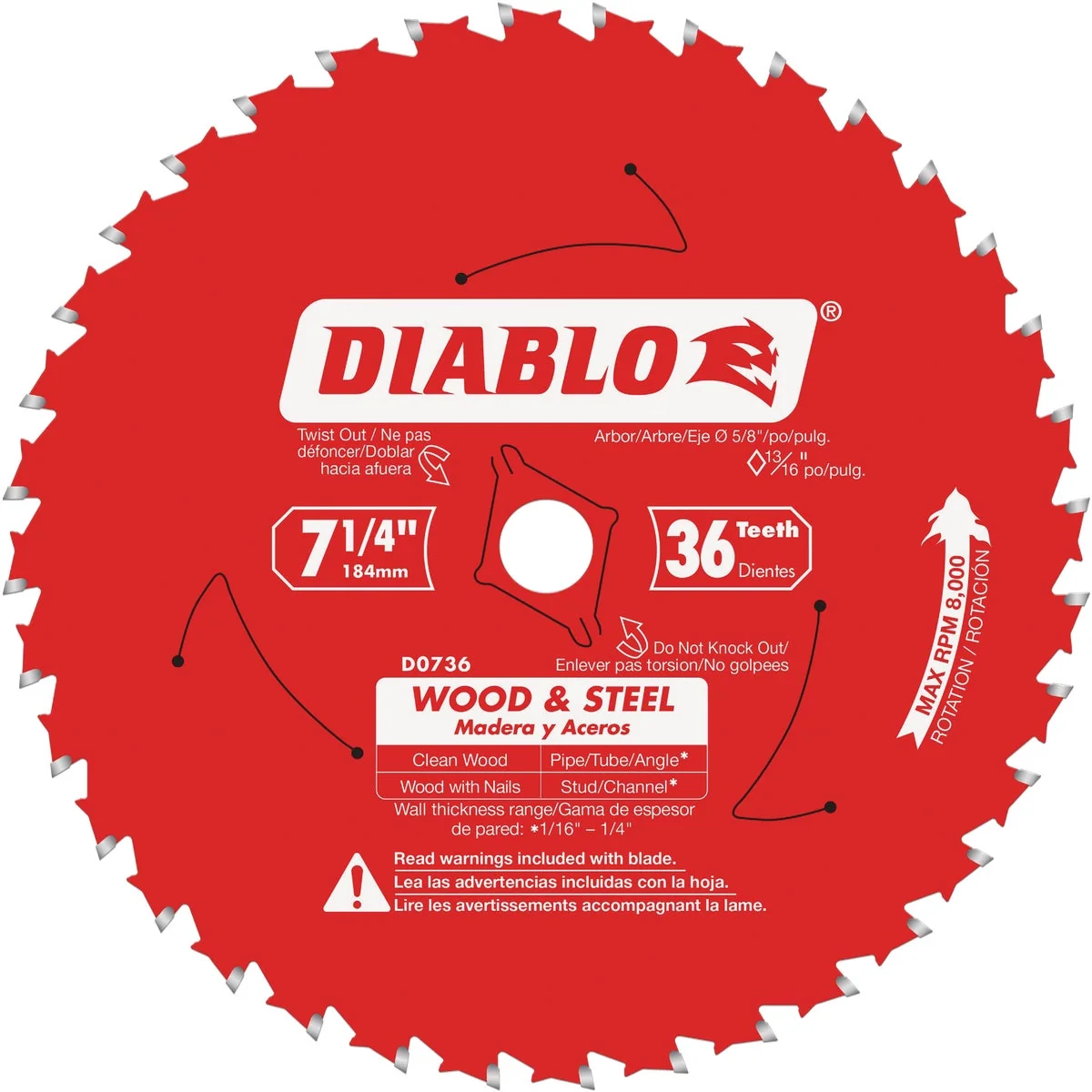 Natural Diablo 7-1 4 In. 36-Tooth Wood Metal Circular Saw Blade Comfortable
