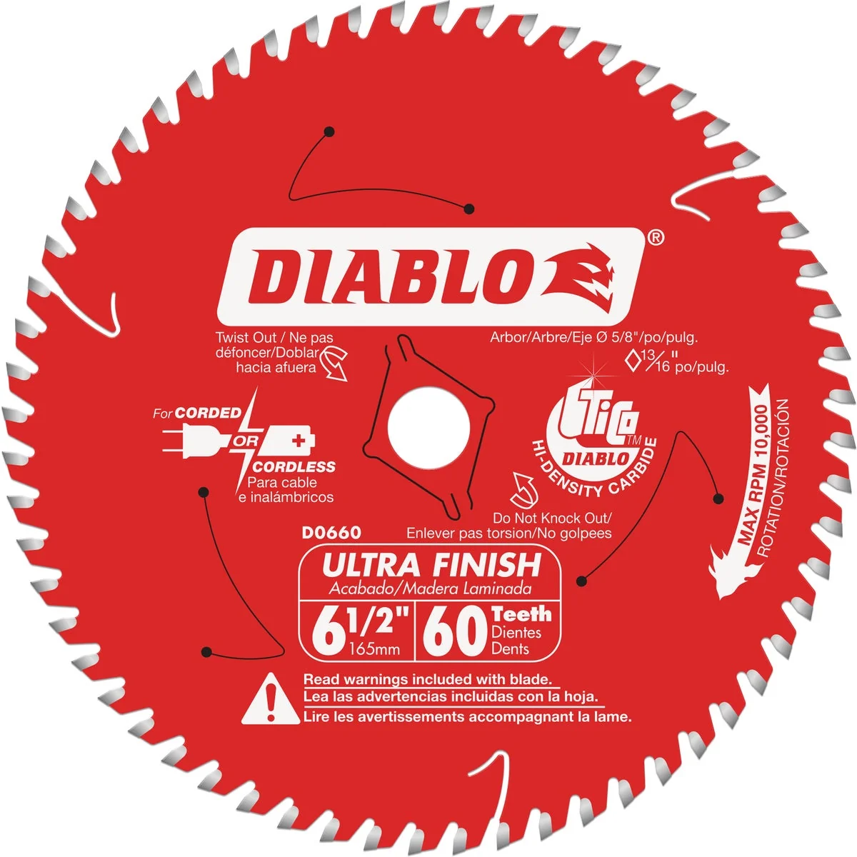 High-Performance Diablo 6-1 2 In. 60-Tooth Ultra Finish Circular Saw Blade Bulk Fine Crafted