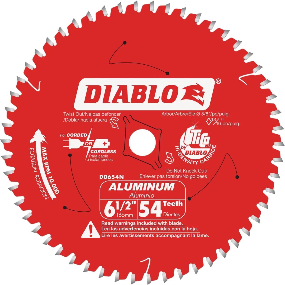 Carefully Designed Diablo 6-1 2 In. 54-Tooth Aluminum Circular Saw Blade Trusted