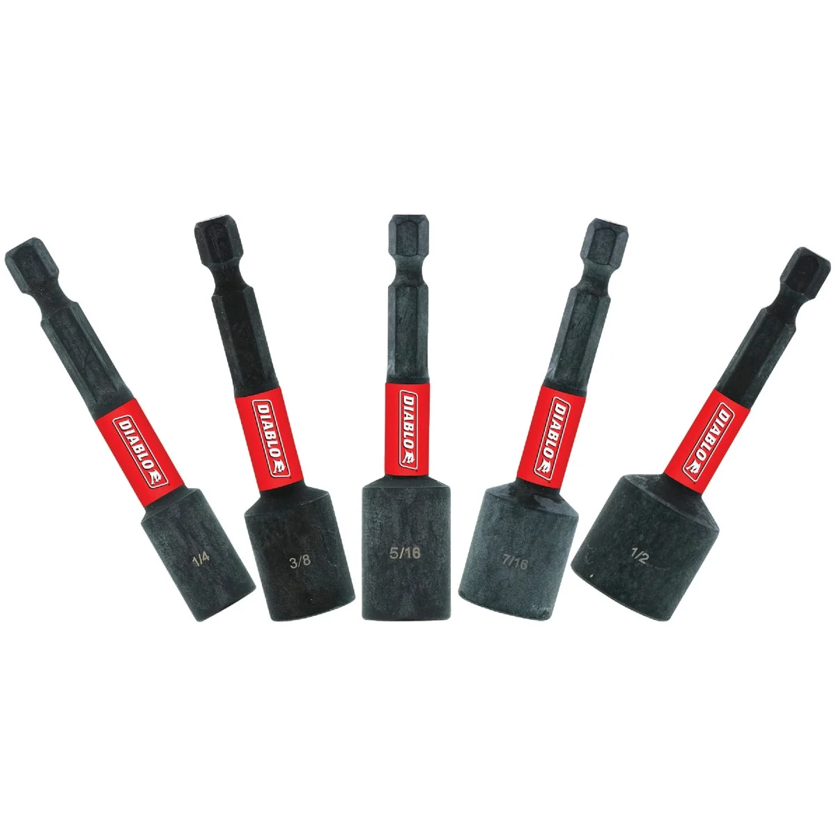 Sophisticated Diablo 2-9 16 In. Magnetic Nutdriver Bit Set 5-Piece Solid