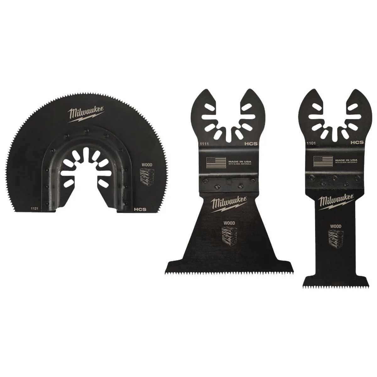 Safe Milwaukee OPEN-LOK Wood-Cutting Oscillating Blade Assortment 3-Piece Quality