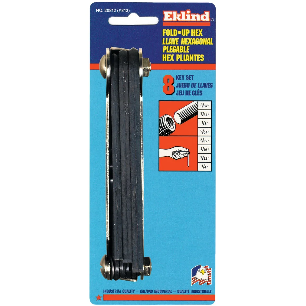 Quality Eklind Heavy-Duty Hex Key Set 8-Piece Powerful