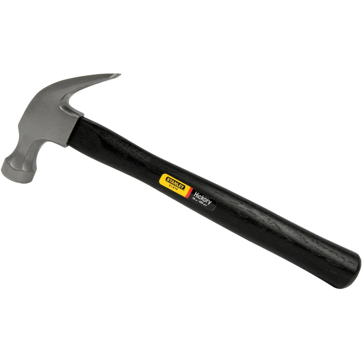 High-Performance Stanley 16 Oz. Smooth-Face Curved Claw Hammer with Hickory Handle First-Class