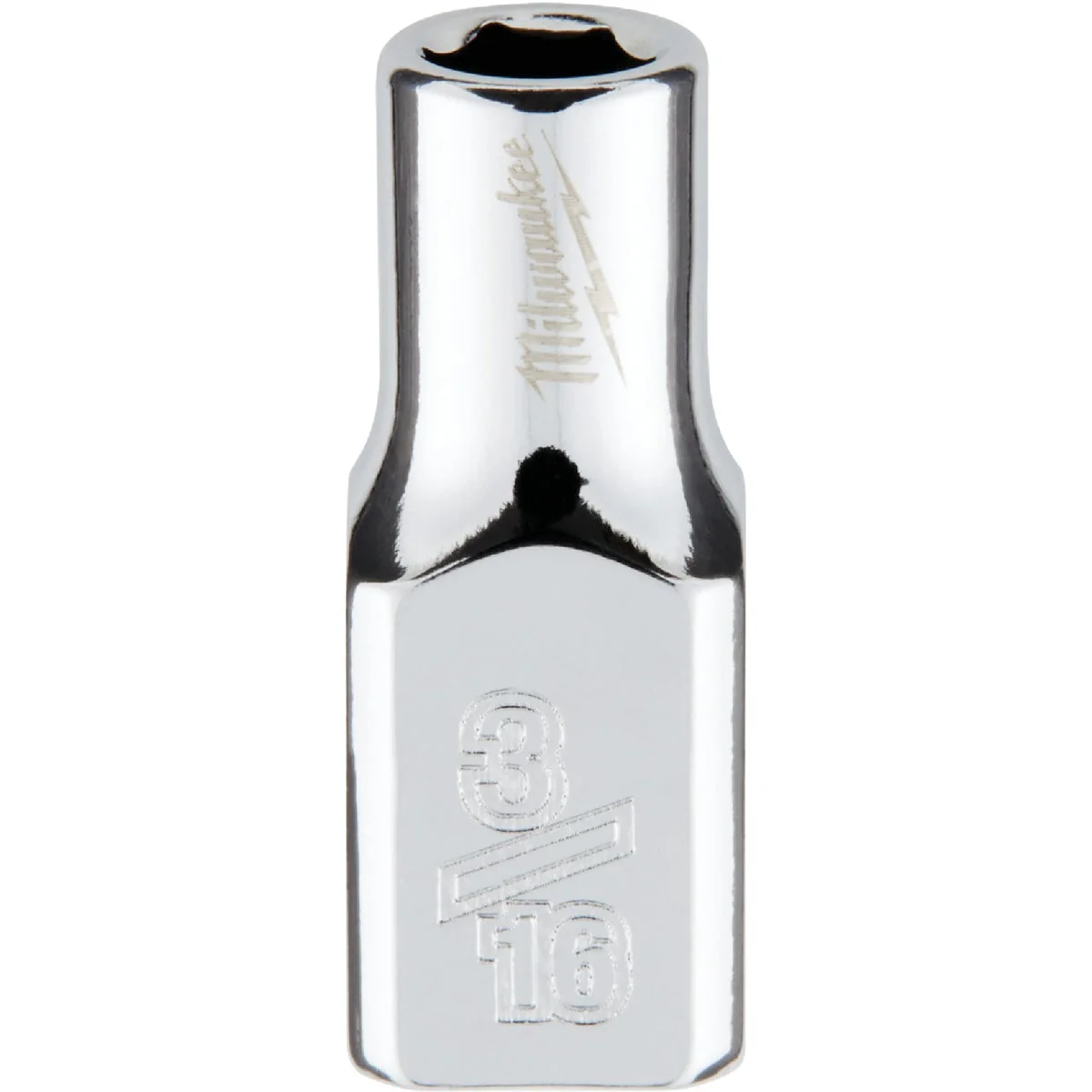 Top-Quality Milwaukee 1 4 In. Drive 3 16 In. 6-Point Shallow Standard Socket with FOUR FLAT Sides Green
