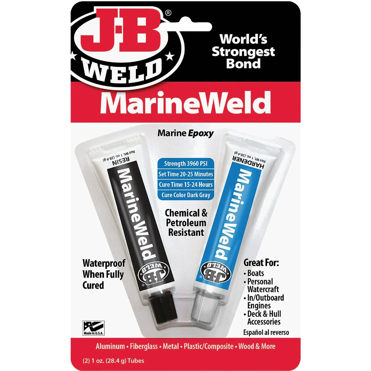 Soft J-B Weld 2 1 Oz. MarineWeld Epoxy Reusable