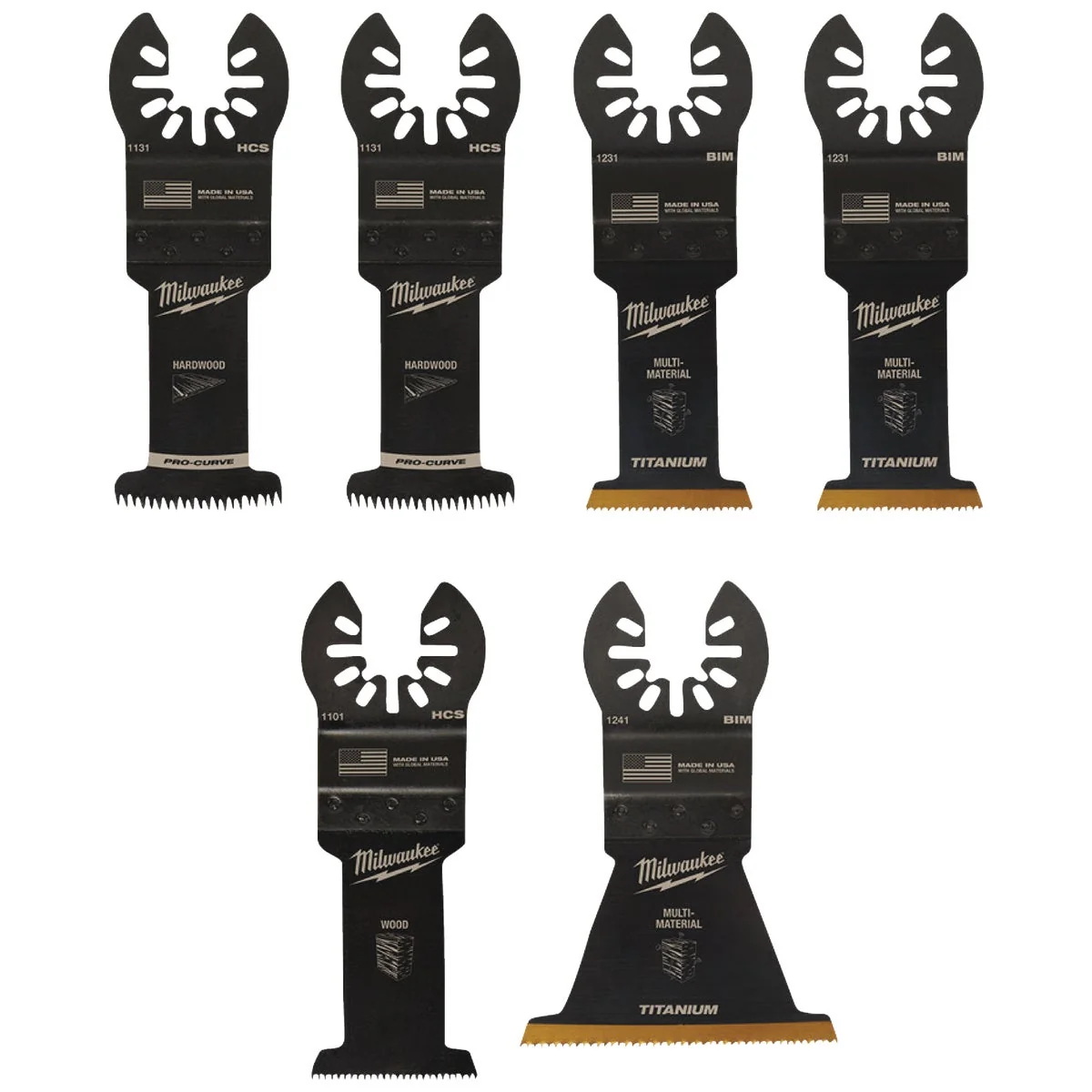 Classic Milwaukee OPEN-LOK Multi-Tool General Purpose Oscillating Blade Assortment 6-Piece Exceptional
