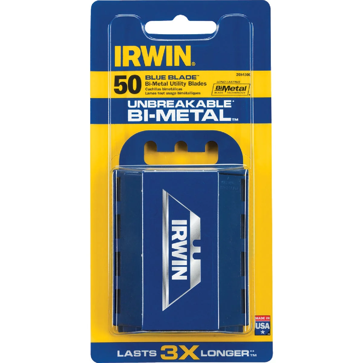 Fast Irwin Blue Blade 2-Point 2-3 8 In. Utility Knife Blade 50-Pack Minimalist