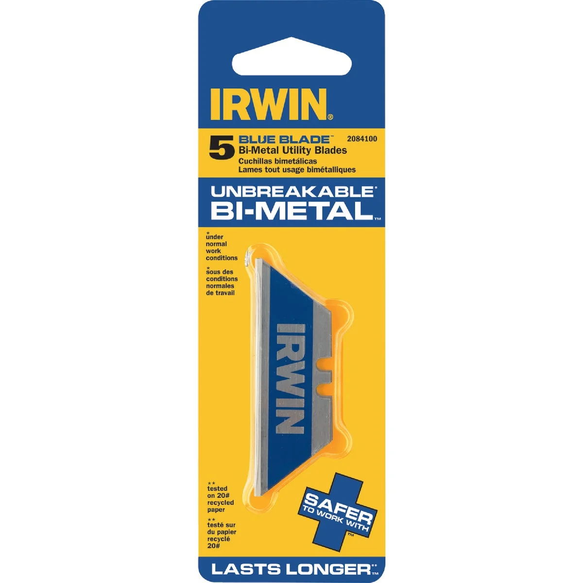 Healthy Irwin Blue Blade 2-Point 2-3 8 In. Utility Knife Blade 5-Pack User-Friendly