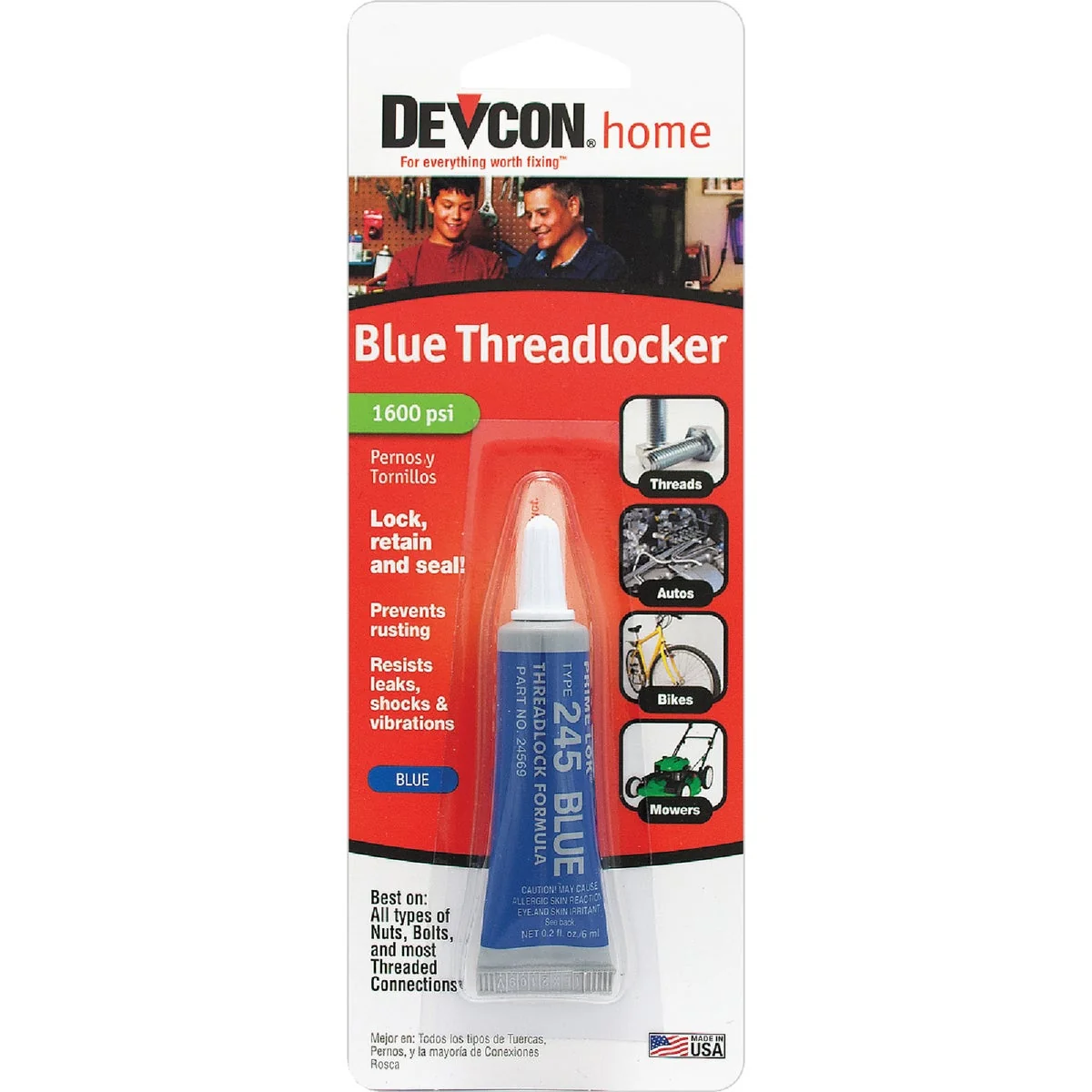 Enhanced Devcon 0.2 Oz. Blue Threadlocker Crafted