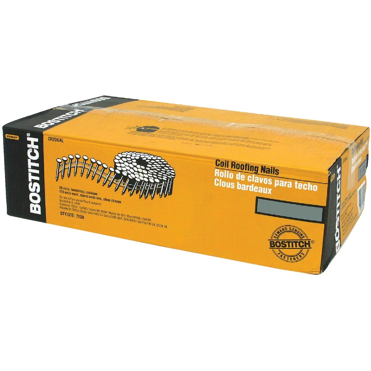 Natural Bostitch 15 Degree Wire Weld Galvanized Coil Roofing Nail 7 8 In. x .120 In. 7200 Ct. Environmentally Friendly