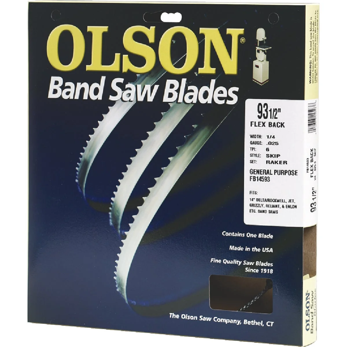 Natural Olson 93-1 2 In. x 1 8 In. 14 TPI Regular Flex Back Band Saw Blade Sustainable