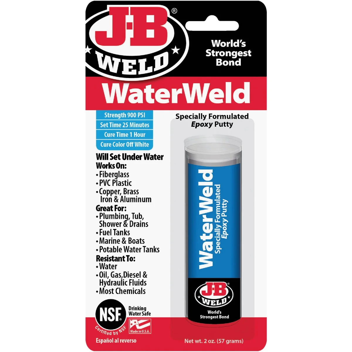 Prestigious J-B Weld 2 Oz. WaterWeld Epoxy Putty Exceptional
