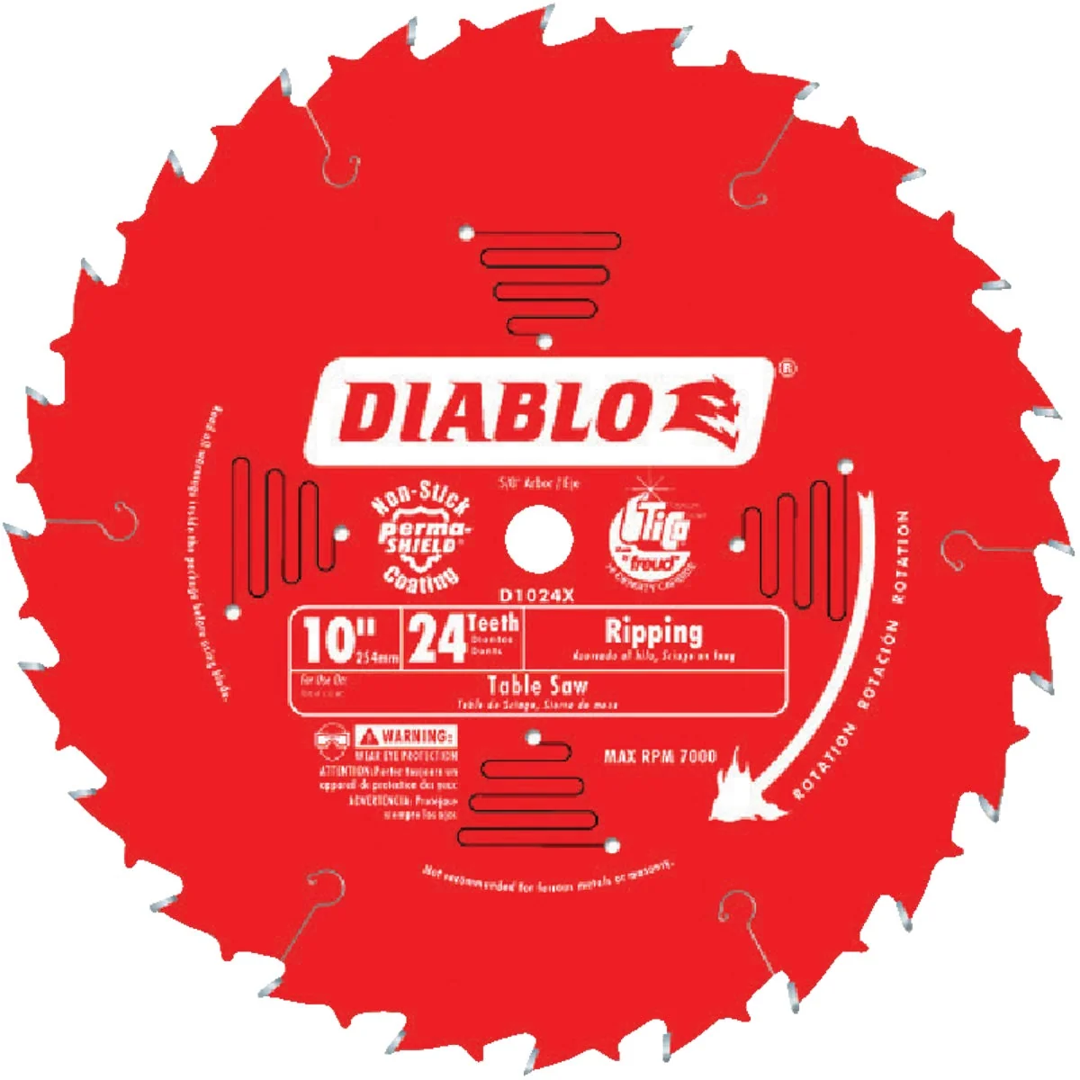 Responsible Diablo 10 In. 24-Tooth Ripping Circular Saw Blade Specialty