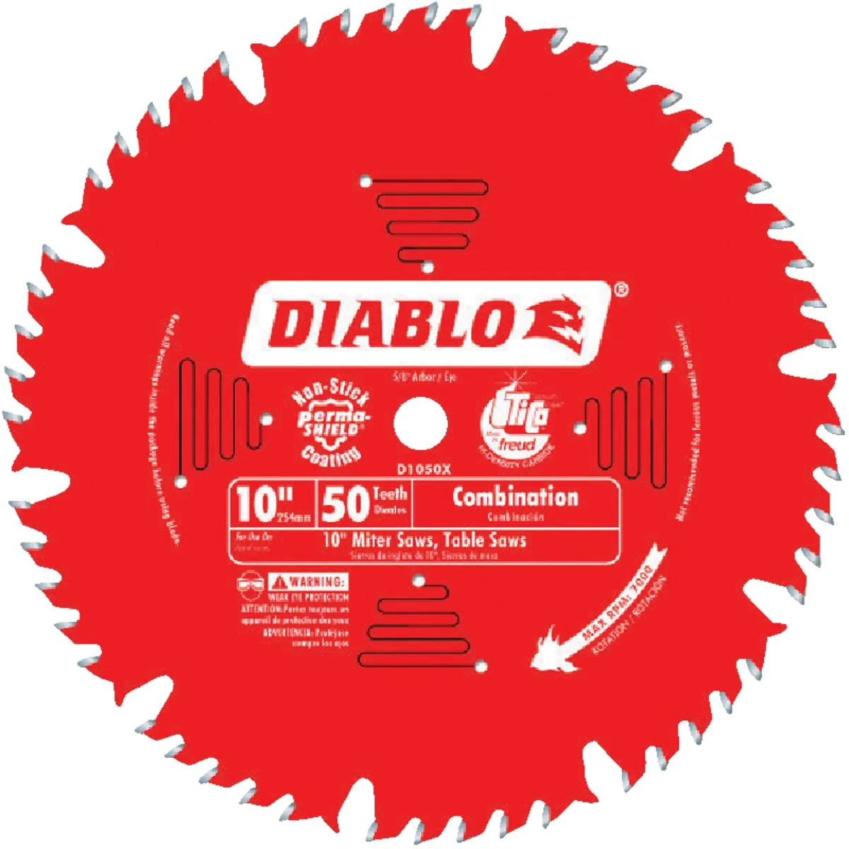 Enhanced Diablo 10 In. 50-Tooth Combination Circular Saw Blade Versatile