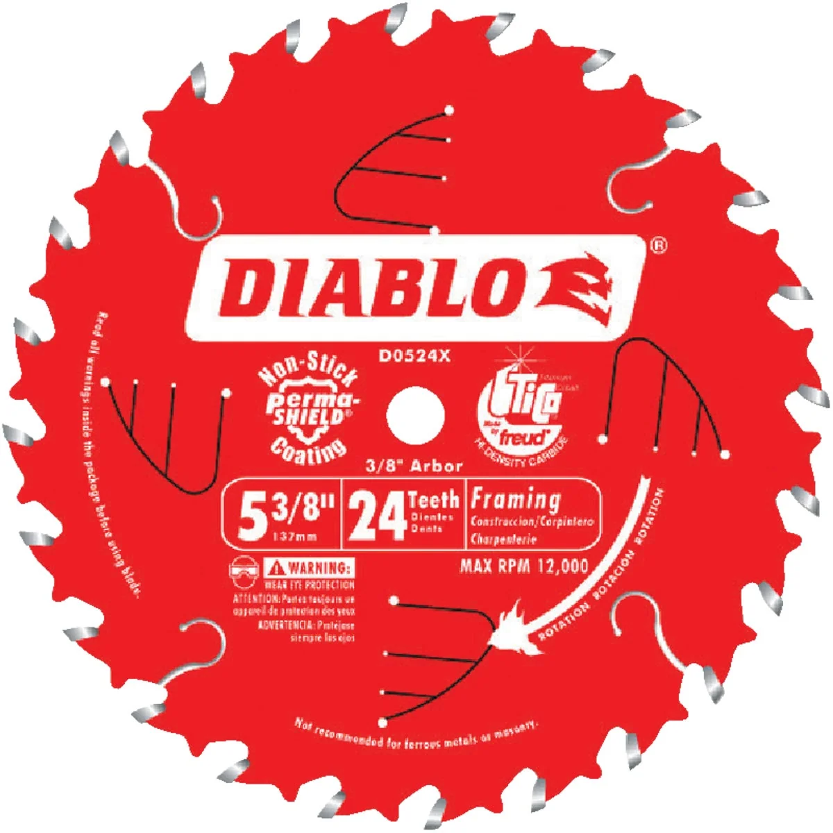 Efficient Diablo 5-3 8 In. 24-Tooth Framing Circular Saw Blade Contemporary